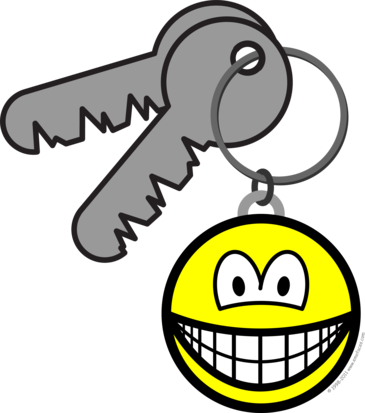 Key ring chain smile